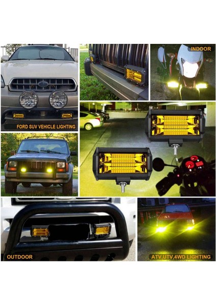 4x 5 Inç 72 W LED Çalışma Lambaları Su Geçirmez Off Road Pod Sis Farları Kamyonlar Için Sarı Lambalar Atv Utv Tekne Golf Arabası (Yurt Dışından) modelleri