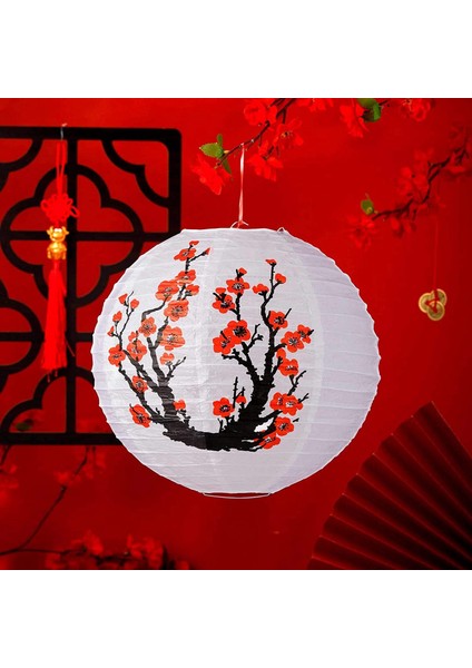 12 Paket 12 Inç Kırmızı Kiraz Çiçekleri Kağıt Fener Yuvarlak Çin Japon Kağıt Lamba Ev Düğün Parti Dekorasyon Için (Yurt Dışından)