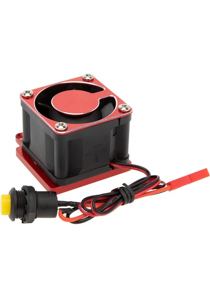 Metal Soğutma Fanı Motor Isı Emici 8 V - 12 V 1/8 Kızak Rc Araba Yükseltme Parçaları Aksesuarları, Kırmızı (Yurt Dışından)