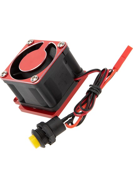 Metal Soğutma Fanı Motor Isı Emici 8 V - 12 V 1/8 Kızak Rc Araba Yükseltme Parçaları Aksesuarları, Kırmızı (Yurt Dışından)