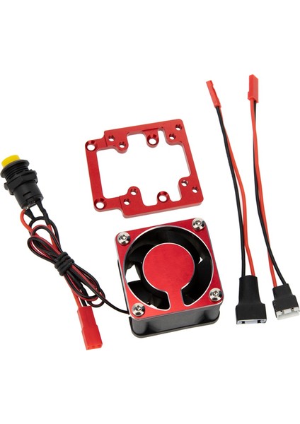 Metal Soğutma Fanı Motor Isı Emici 8 V - 12 V 1/8 Kızak Rc Araba Yükseltme Parçaları Aksesuarları, Kırmızı (Yurt Dışından)