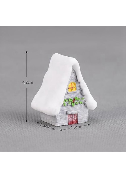 Noel Minyatürleri Figürler, Mini Noel Kar Evi Dekor Süsler, Noel Bebek Evi Peri Bahçe Süslemeleri (Yurt Dışından)