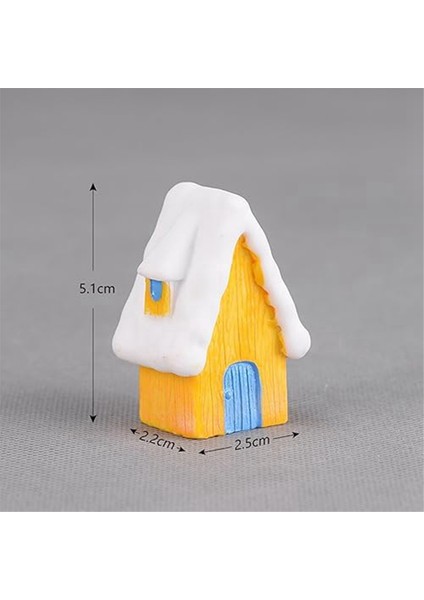Noel Minyatürleri Figürler, Mini Noel Kar Evi Dekor Süsler, Noel Bebek Evi Peri Bahçe Süslemeleri (Yurt Dışından)
