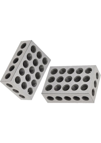 2 Adet/çift 23 Delik Hassas 25-50-75MM Blok Ölçer Sertleştirilmiş Çelik Paralel Blok Seti Uyumlu Makinist Freze Aracı (Yurt Dışından)