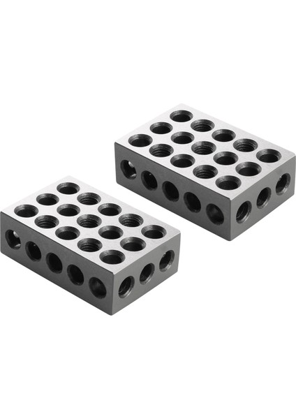 2 Adet/çift 23 Delik Hassas 25-50-75MM Blok Ölçer Sertleştirilmiş Çelik Paralel Blok Seti Uyumlu Makinist Freze Aracı (Yurt Dışından)