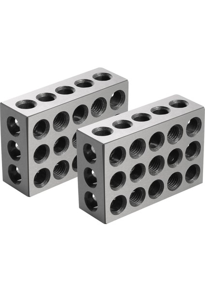 2 Adet/çift 23 Delik Hassas 25-50-75MM Blok Ölçer Sertleştirilmiş Çelik Paralel Blok Seti Uyumlu Makinist Freze Aracı (Yurt Dışından)