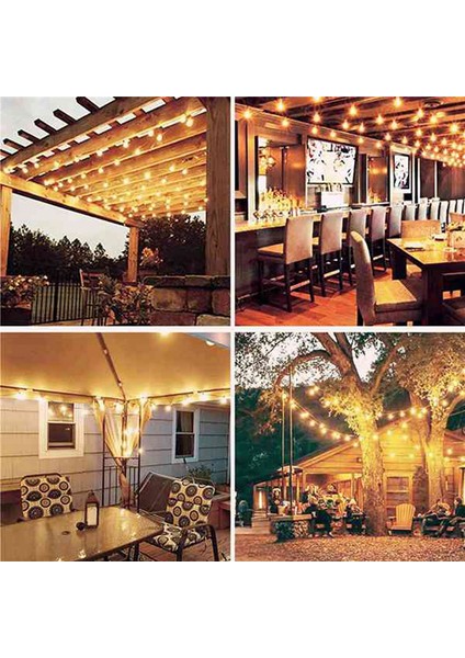 12 Adet G40 LED Yedek Ampuller, E12 Vida Tabanı Güneş Enerjili Dize Işıklar Için Kırılmaz LED Küre Ampuller Sıcak Beyaz (Yurt Dışından)