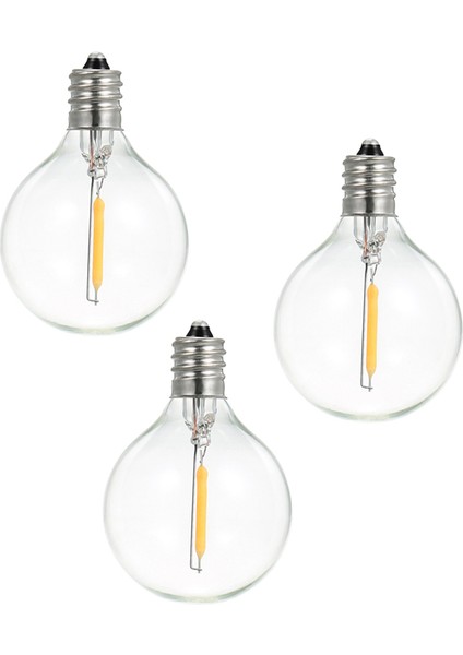 12 Adet G40 LED Yedek Ampuller, E12 Vida Tabanı Güneş Enerjili Dize Işıklar Için Kırılmaz LED Küre Ampuller Sıcak Beyaz (Yurt Dışından) fiyatları