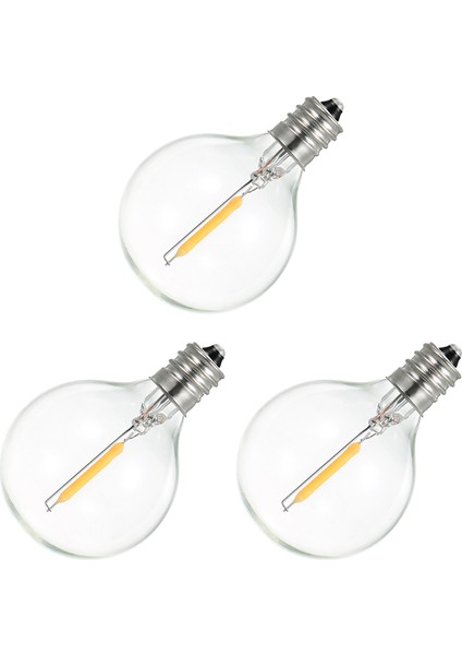 12 Adet G40 LED Yedek Ampuller, E12 Vida Tabanı Güneş Enerjili Dize Işıklar Için Kırılmaz LED Küre Ampuller Sıcak Beyaz (Yurt Dışından) modelleri