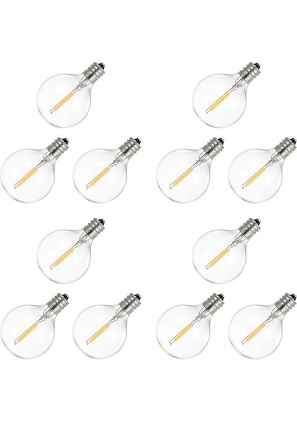 12 Adet G40 LED Yedek Ampuller, E12 Vida Tabanı Güneş Enerjili Dize Işıklar Için Kırılmaz LED Küre Ampuller Sıcak Beyaz (Yurt Dışından) indirimleri