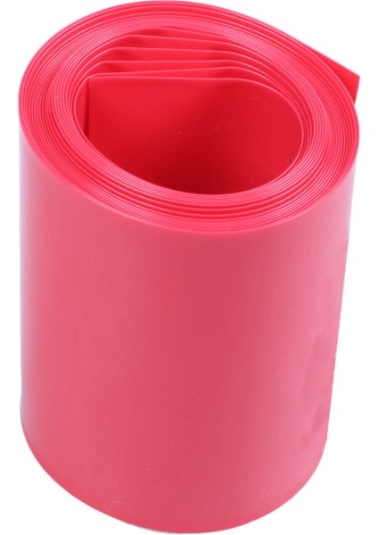 5 Adet 2m 50MM Genişlik Pvc Isıyla Daralan Sarma Tüpü Kırmızı 2 x 18650 Için (Yurt Dışından)