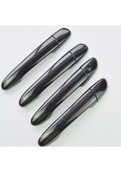 Karbon Fiber Araba Kapı Kolu Kapak ile Uyumlu 2 3 6 Kapı Kolu Dekorasyon Kapı Kolu Kapak Trimler Anahtarsız Delikler (Yurt Dışından)