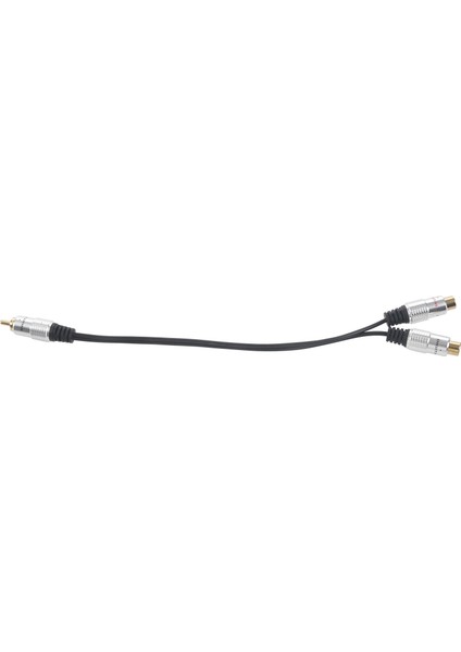 Metal Rca Dişi - Çift 2-Rca Erkek Altın Kaplama Adaptör, Stereo Ayırıcı Y Ses Kablosu (Rca F-2 Rca M) (1 Erkek - 2 Kadın) (Yurt Dışından)