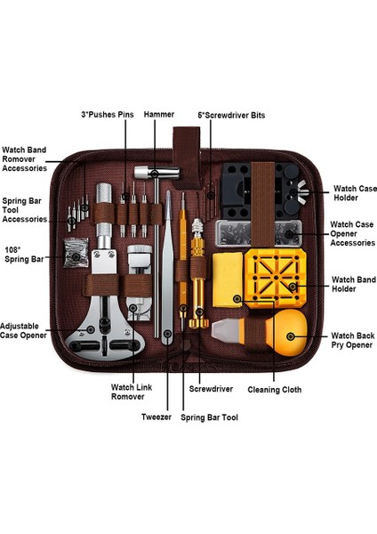 Saat Tamir Takımı, 149 Pcs Saat Değiştirme Aleti, Saat Kordonu Tamir Aleti, Saat Yay Çubuğu Alet Seti (Yurt Dışından)