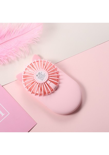 Yeni Desen Cep Fanları USB Şarj Mini Tutma Öğrenci Açık Havada Taşınabilir Küçük Fan Mini Hava Soğutucu Beyaz (Yurt Dışından)