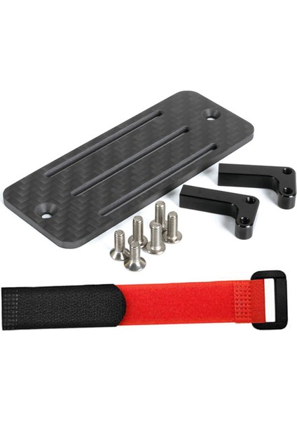 2x Karbon Fiber Pil Tepsisi Esc Alıcı Montajı Eksenel SCX10 Capra 1/10 Rc Araba Şasi Alt Ağırlık Merkezi Rayları (Yurt Dışından)