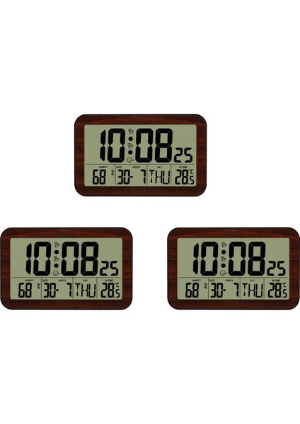 3x Büyük Ekran Dijital Duvar Saati Ev Elektronik Duvar Saati Öğrenci Elektronik Çalar Saat Dijital Ekran Masa Saati (Yurt Dışından)