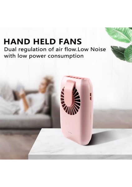 El Tipi USB Fan Soğutucu Taşınabilir Mini 2000MAH Şarj Edilebilir Kullanışlı Küçük Soğutma Pembe (Yurt Dışından) fırsatları