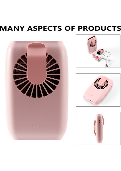 El Tipi USB Fan Soğutucu Taşınabilir Mini 2000MAH Şarj Edilebilir Kullanışlı Küçük Soğutma Pembe (Yurt Dışından) indirimleri