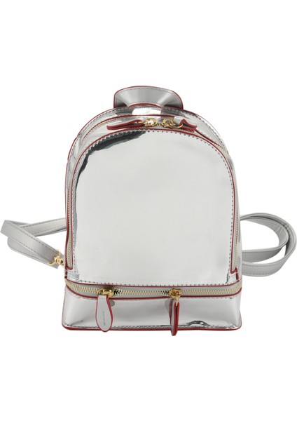 Kore Tarzı Omuz Çantası Kadın Gelgit Mini Sırt Çantaları Şeker Renk Öğrenci Küçük Sırt Çantası Yaz Seyahat Sırt Çantası Gümüş (Yurt Dışından)