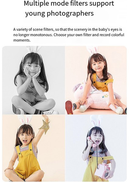Hd 96MPT Dijital Kamera Zoom'lu Şarj Edilebilir Kameralar Kompakt Çocuk Ayçiçeği Karikatür Kamerası, Pembe (Yurt Dışından) modelleri