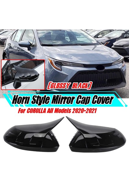 Adet Parlak Siyah Araba Dikiz Aynası Kapağı Yan Ayna 2020-2021 ile Uyumlu (Yurt Dışından) fiyatları