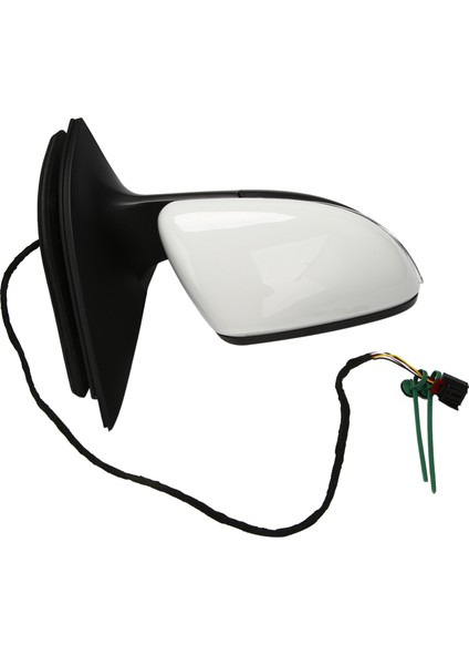 Sağ Yan Kapı Dikiz Aynası Düzeneği Sağ 6 Kablo Golf Mk6 2009-2012 ile Uyumlu, Elektrikli Ayarlı / Isıtmalı Beyaz (Yurt Dışından)