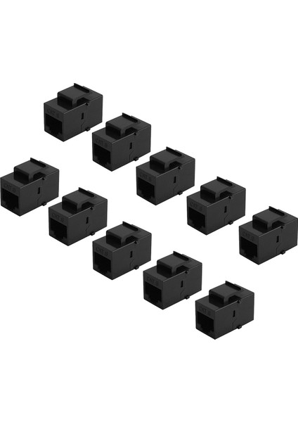 40 Adet RJ45 Konektörü Keystone Jack Cat6 Uzatma Çoğaltıcı Ethernet Ağı Lan Cat 6 Çoğaltıcı Jaklar Uzatma Adaptörü, Siyah (Yurt Dışından)