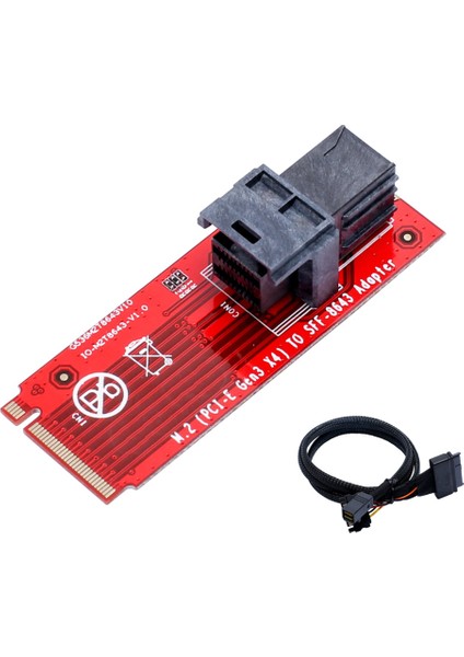 M.2 Pcie 4.0 Gen4 X4 - SFF-8643 Adaptör Kartı, Nvme Bellek Egu2 SSD ile Uyumlu, Hız 7000 MB / S'den Fazla Olabilir (Yurt Dışından)