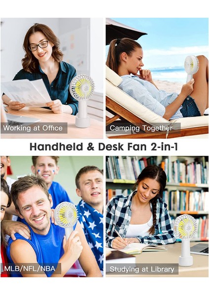 Elde Taşınabilir Fan Buğulama, 3 Hızlı ve Pille Çalışan Taşınabilir Taşınabilir, 2 Modlu Mister Kişisel Fan (Beyaz) (Yurt Dışından)