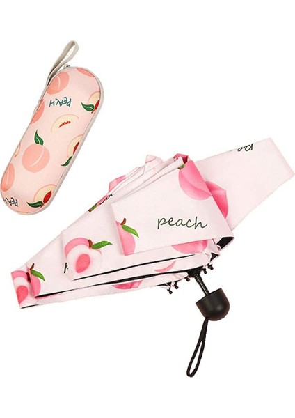 Katlanır Şemsiye Meyve Serisi Mini Şemsiye Taşınabilir Yağmur Veya Güneş Şemsiyesi Yağmur Geçirmez ve Uv Koruma Seyahat Şemsiyesi (Yurt Dışından)