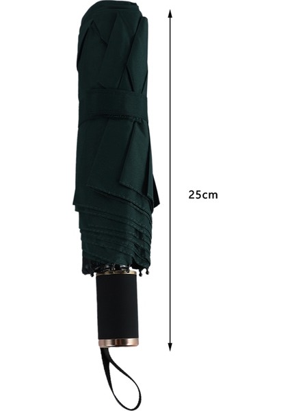 Uv Şeffaf Şemsiye Üç Katlı Kalınlaşmış Siyah Tutkal Güneş Koruyucu Güneş Şemsiyesi Dokuz Kontrplak Şemsiye Yeşil (Yurt Dışından) fiyatları