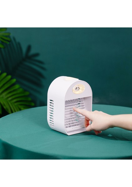 Mini USB Taşınabilir Hava Soğutucu Fan Kremi Hafif Masaüstü Ofis Yatak Odası Için Soğutma Nemlendirici, Beyaz (Yurt Dışından) indirimleri