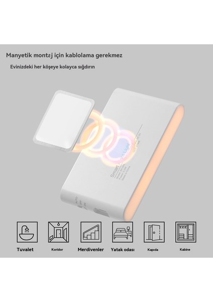 Akıllı Sensör Gece Işığı LED Kızılötesi Işık Gece Işığı Kablosuz Sensör Gece Işığı (Yurt Dışından)