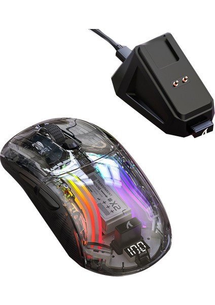 X2PRO Manyetik Şarjlı Bluetooth Fare, Üç Modlu, Rgb Işıklar, Pil Göstergesi, Bilgisayar Telefonu-B Için Kullanım (Yurt Dışından)