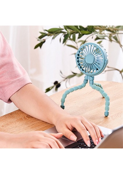 Siyah Taşınabilir USB Şarj Edilebilir Sessiz Mini Fan 3 Hız Ayarlanabilir Araba Koltuğu Arabası Için Aydınlatma Fonksiyonu ile (Yurt Dışından)