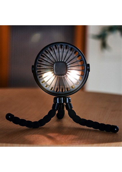 Siyah Taşınabilir USB Şarj Edilebilir Sessiz Mini Fan 3 Hız Ayarlanabilir Araba Koltuğu Arabası Için Aydınlatma Fonksiyonu ile (Yurt Dışından) fiyatları