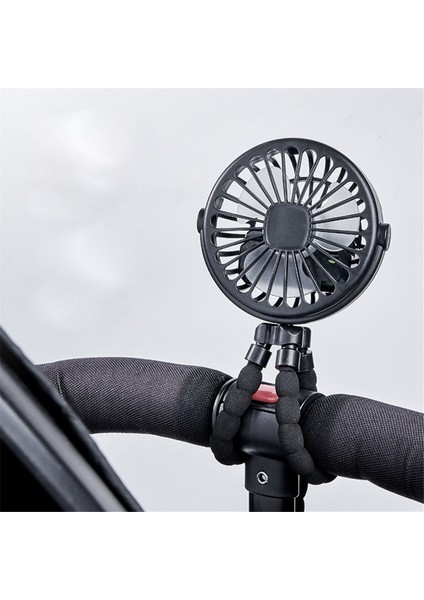 Siyah Taşınabilir USB Şarj Edilebilir Sessiz Mini Fan 3 Hız Ayarlanabilir Araba Koltuğu Arabası Için Aydınlatma Fonksiyonu ile (Yurt Dışından) modelleri