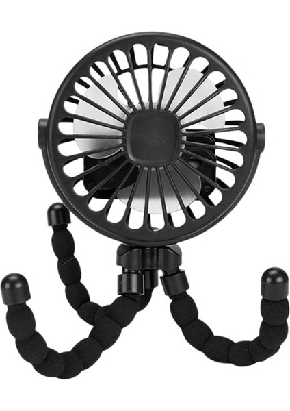 Siyah Taşınabilir USB Şarj Edilebilir Sessiz Mini Fan 3 Hız Ayarlanabilir Araba Koltuğu Arabası Için Aydınlatma Fonksiyonu ile (Yurt Dışından) indirimleri