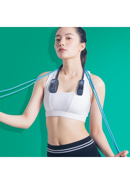 USB Elektrikli Hava Boyun Fanı Bladeless Asılı Soğutucu Açık Spor Şarj Edilebilir Boyun Bandı Fanı, Yeşil (Yurt Dışından) fiyatları