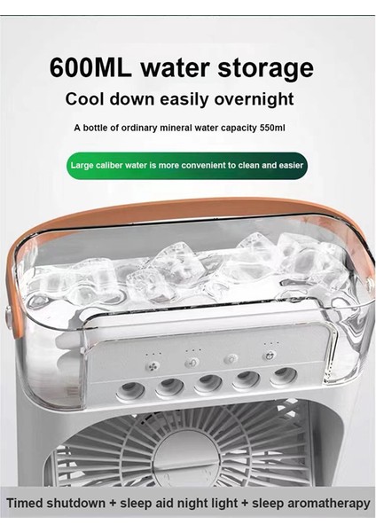 Klima Fanı USB Su Sisi 7 Renk LED Işık Nemlendirme Masası Kapalı-B Için Taşınabilir Soğutucu (Yurt Dışından) modelleri