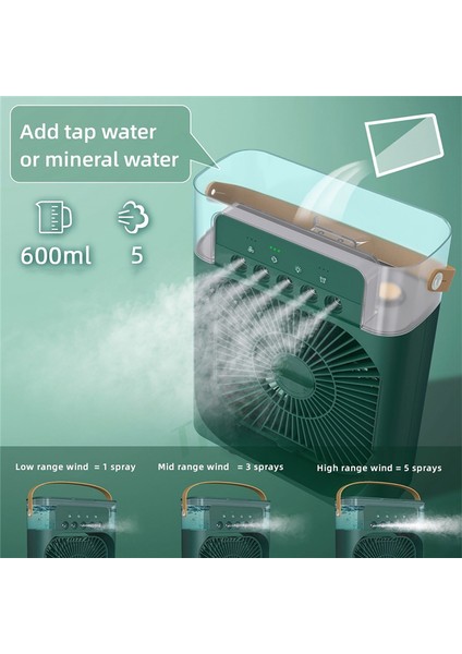 Klima Fanı USB Su Sisi 7 Renk LED Işık Nemlendirme Masası Kapalı-B Için Taşınabilir Soğutucu (Yurt Dışından) fırsatları