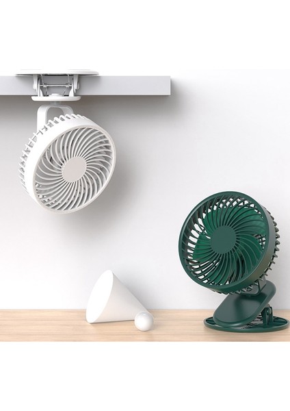 -F46 Klipsli Fan, Ev ve Ofis Için USB Şarjlı Mini Taşınabilir Masaüstü Kelepçe Tipi Sessiz Fan (Pembe) (Yurt Dışından)