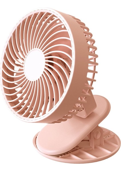 -F46 Klipsli Fan, Ev ve Ofis Için USB Şarjlı Mini Taşınabilir Masaüstü Kelepçe Tipi Sessiz Fan (Pembe) (Yurt Dışından)