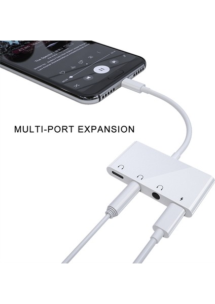 USB C - 3,5mm Ses Adaptörü, 4'ü 1 Arada USB C - Kulaklık Jakı, 3,5mm Ses Jakı ve 60W Pd Hızlı Şarj Bağlantı Noktası (Yurt Dışından)