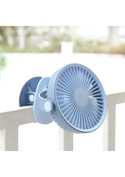 USB Klipsli Masa Kişisel Fan, Masa Vantilatörleri, Klipsli Fan (Mavi) (Yurt Dışından)
