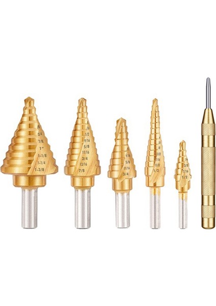 Spiral Adım Raybalama Adım Matkap Pagoda Matkap Yüksek Hızlı Çelik Çok Fonksiyonlu Delik Açıcı Seti (Yurt Dışından)