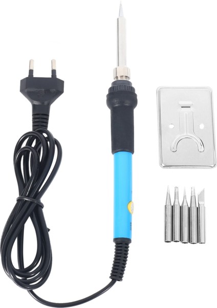 60W Ayarlanabilir Sıcaklık Elektrikli Havya Kolu Isı Kalem Aracı Demir Ipuçları ile Kaynak Lehim Rework Onarımı Için Standı (Ab Fiş) (Yurt Dışından)