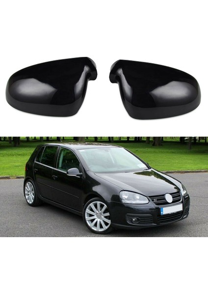 Sağ Parlak Siyah Kanat Ayna Kapı Kapatma Başlığı Kılıf Konut Golf Tavşan Mk5 2006-2010 1K0857538 ile Uyumlu (Yurt Dışından) fırsatları