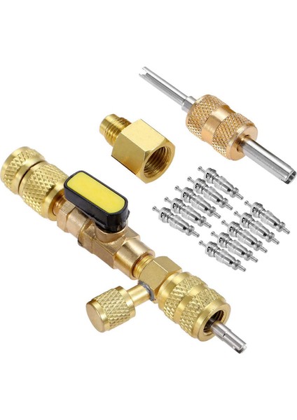 Многоцелевые Наборы,4x R410A R22 Vana Çekirdek Sökücü Takma Aracı Çift Boyutlu Sae 1/4 ve 5/16 Bağlantı Noktası Için R404A R407C R134A R12 R32 (Yurt Dışından)